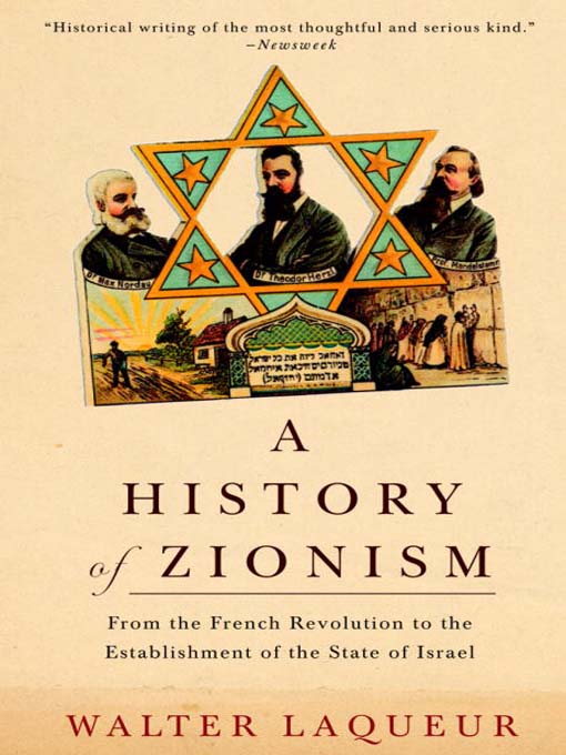 Title details for A History of Zionism by Walter Laqueur - Wait list